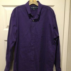 Ralph Lauren Polo Long Sleeve Button Down Purple Shirt (M)
